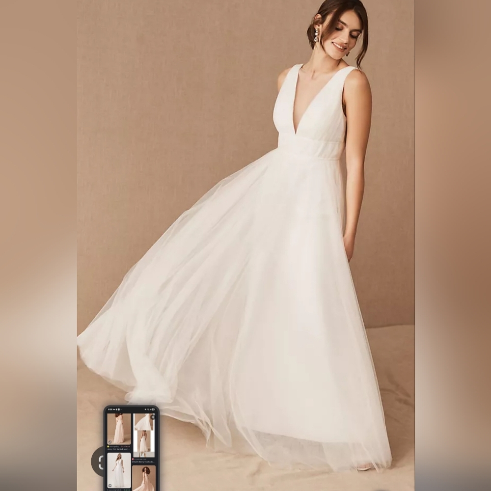 Jenny Yoo White Halter Gown for Brides